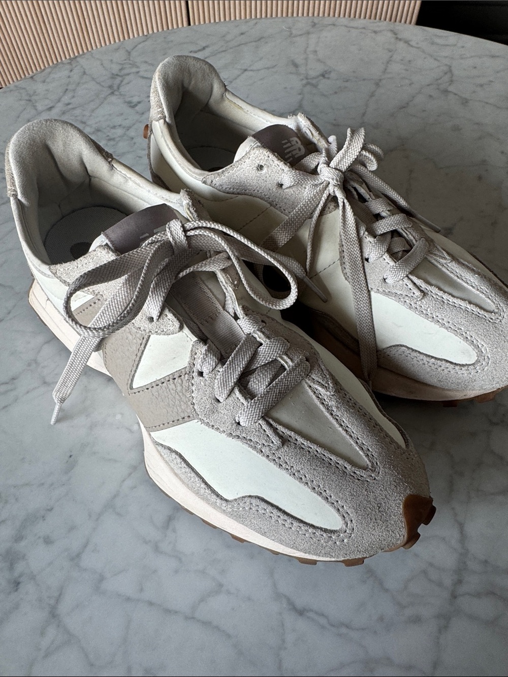 New Balance Women’s Cream & White Retro Runner Sneakers